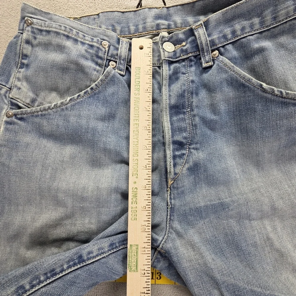 VTG Levis Engineered Jeans Mens Blue Twisted Button Fly Light Wash Fits 30x33